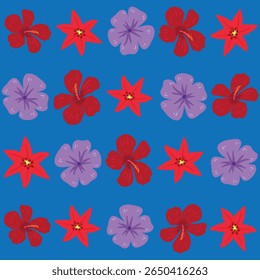 Abstract Floral Pattern Background with Artistic Botanical Elements