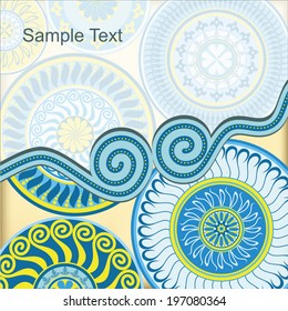 Abstract floral pattern, background. Greeting-card.