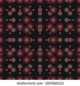 Abstract floral pattern. Beige and white vector background. Geometric leaf ornament. Graphic modern pattern