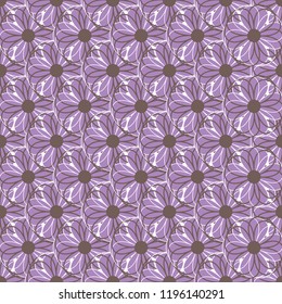
Abstract floral pattern. Beige and white vector background. Geometric leaf ornament. Graphic modern pattern. Flower pattern.