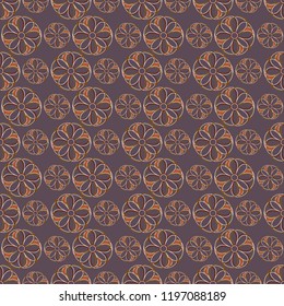 Abstract floral pattern. Beige and white vector background. Geometric leaf ornament. Graphic modern pattern