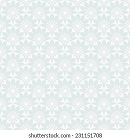 Abstract floral pattern. Blue and white background. Seamless vector background.