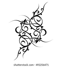 Abstract floral pattern. It can be used for a tattoo.