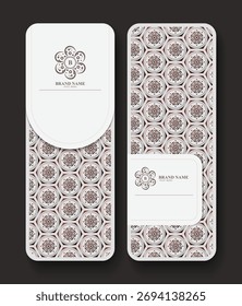 Design de cartão de padrão floral abstrato para marca e embalagem de produtos