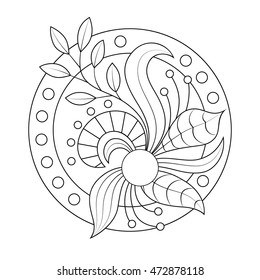 Abstract floral pattern for coloring