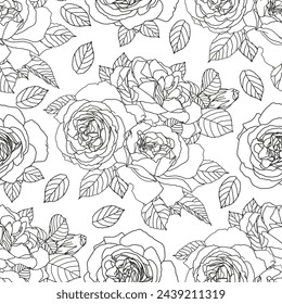 Abstract floral pattern. Coloring page for adults and children.