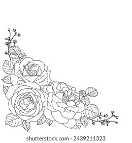Abstract floral pattern. Coloring page for adults and children.