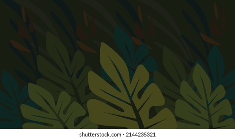 Abstract floral pattern. Creative collage contemporary seamless pattern. Natural colors...