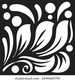 abstract floral pattern cut file stencil  ornamental decoration art