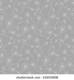 Abstract floral pattern. Dandelion background. Vector illustration