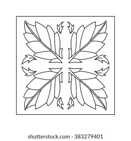 Abstract floral pattern. Decorative element. 