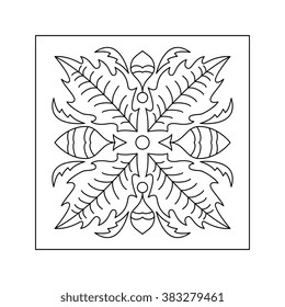 Abstract floral pattern. Decorative element. 