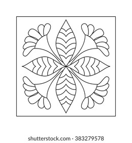 Abstract floral pattern. Decorative element. 
