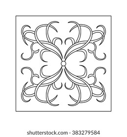 Abstract floral pattern. Decorative element. 