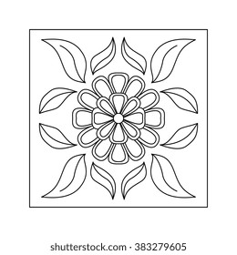 Abstract floral pattern. Decorative element. 