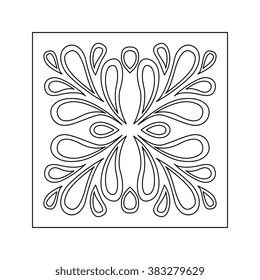 Abstract floral pattern. Decorative element. 