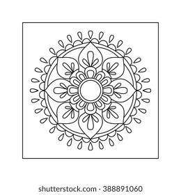Abstract floral pattern. Decorative element. 