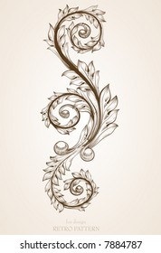 Abstract floral pattern for design.