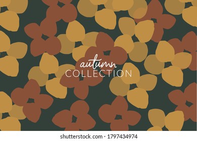 Abstract floral pattern design for autumn social media, covers, headers, banners, greeting cards, invitations, web design.