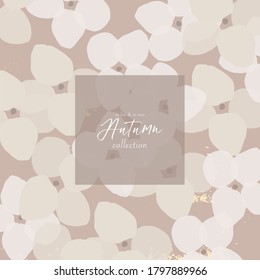 Abstract floral pattern design for autumn social media, covers, headers, banners, greeting cards, invitations, web design.