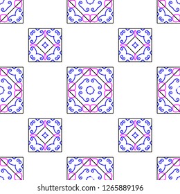 Abstract floral pattern design created in software for graphic resources