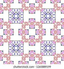 Abstract floral pattern design created in software for graphic resources