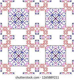Abstract floral pattern design created in software for graphic resources