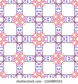 Abstract floral pattern design created in software for graphic resources