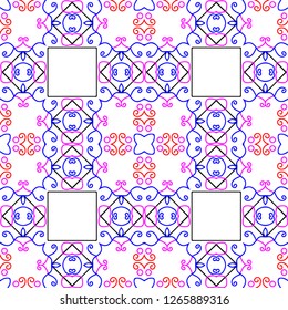 Abstract floral pattern design created in software for graphic resources