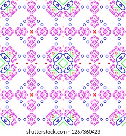 Abstract floral pattern design created in software for graphic resources