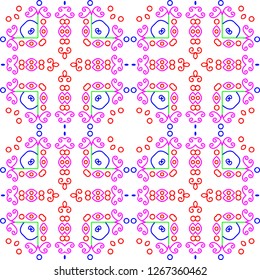 Abstract floral pattern design created in software for graphic resources