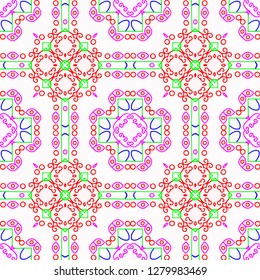 Abstract floral pattern design created in software for graphic resources