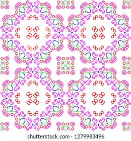 Abstract floral pattern design created in software for graphic resources
