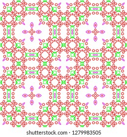 Abstract floral pattern design created in software for graphic resources