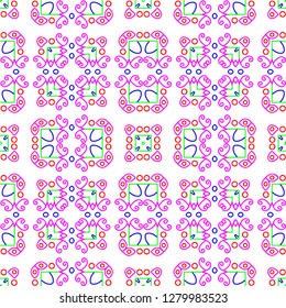 Abstract floral pattern design created in software for graphic resources