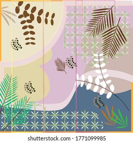 patrón o diseño floral abstracto para la impresión o la bufanda de hijab.