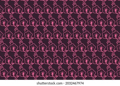 Abstraktes Blumenmuster-Design. Nahtlose Vektorgrafik-Muster für Gewebe, Tapeten, Verpackungen und andere Anwendungen 