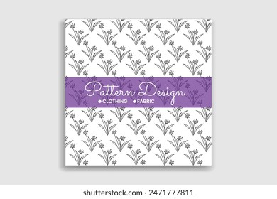 abstract floral pattern design template
