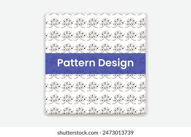 Abstract floral pattern design template