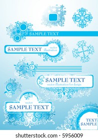 Abstract floral pattern for design. Winter ornament for background.