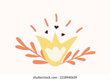 Abstract floral pattern, for different design and decoration of postcards