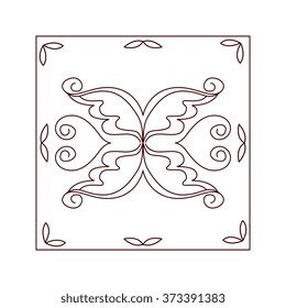 Abstract floral pattern doodle  or henna style 
