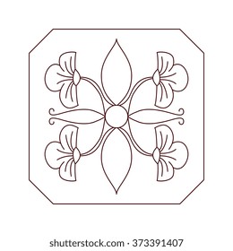 Abstract floral pattern doodle  or henna style 