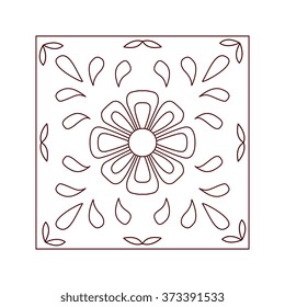Abstract floral pattern doodle  or henna style 