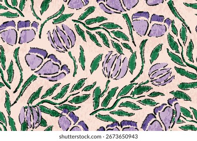 Abstract floral pattern doodles for backgrounds, fabrics, motifs, covers, wrapping, etc.