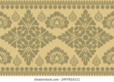 The abstract floral pattern of the ethnic design fabric is ideal for decorating items such as pillows or bags. Adds brightness and character to a space Can be used for both fashion and home decoration