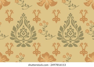 The abstract floral pattern of the ethnic design fabric is ideal for decorating items such as pillows or bags. Adds brightness and character to a space Can be used for both fashion and home decoration