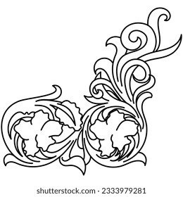 Abstract floral pattern. flower design black circle clip art creative