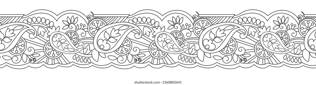 Abstract floral pattern. flower design black circle clip art creative