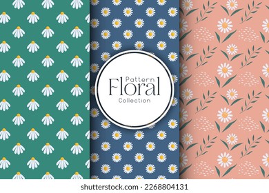 Patrón floral abstracto, flores sin soldadura